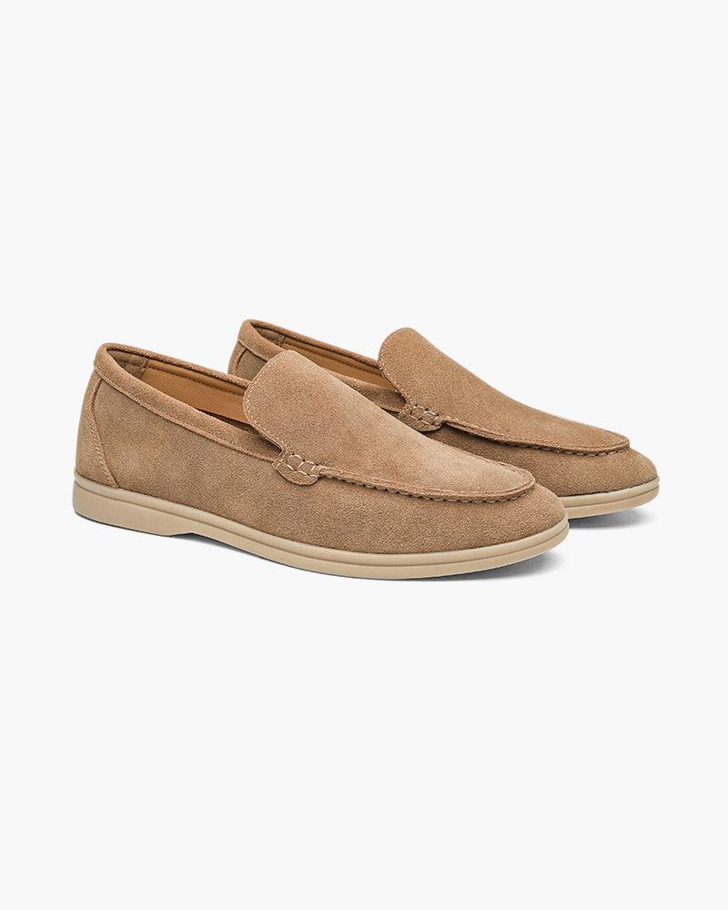 Men’s Suede Stitch-Detail Loafers